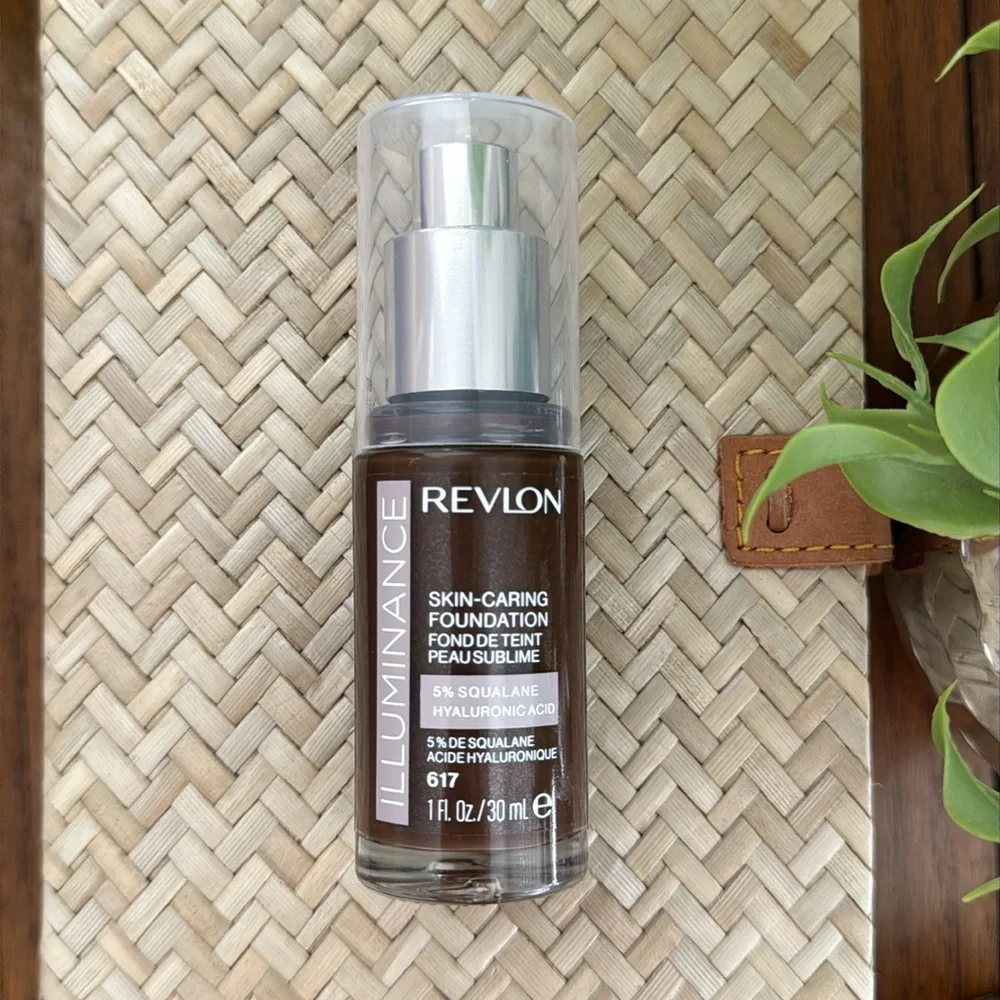 3/$15 🌸 Revlon Illuminance Skin Foundation Squalane Hyaluronic Acid 617 Ebony